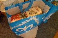 Supermarket bag with a lot of books about China